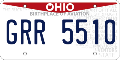 OH license plate GRR5510
