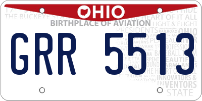 OH license plate GRR5513