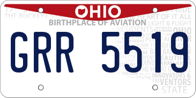 OH license plate GRR5519