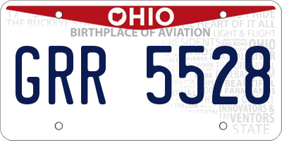 OH license plate GRR5528