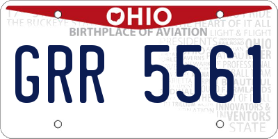 OH license plate GRR5561