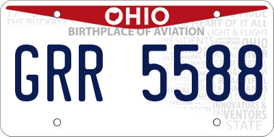 OH license plate GRR5588