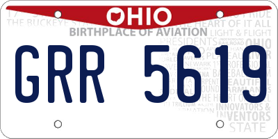 OH license plate GRR5619