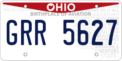 OH license plate GRR5627