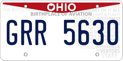 OH license plate GRR5630