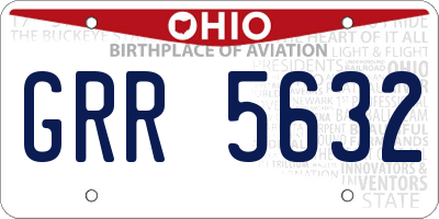 OH license plate GRR5632