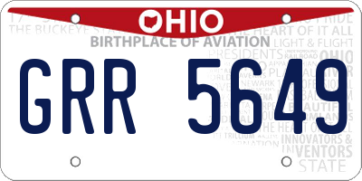 OH license plate GRR5649