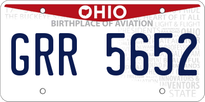OH license plate GRR5652