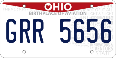 OH license plate GRR5656