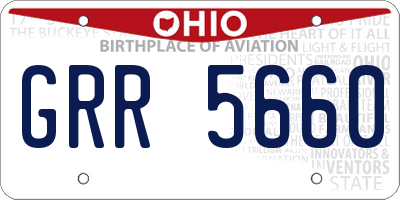 OH license plate GRR5660