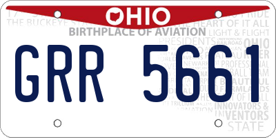 OH license plate GRR5661