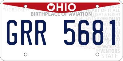 OH license plate GRR5681