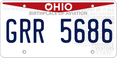 OH license plate GRR5686