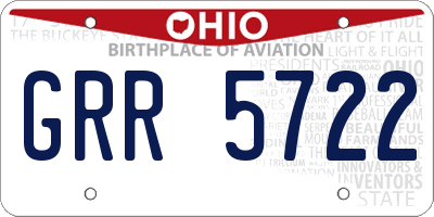 OH license plate GRR5722