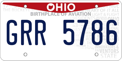 OH license plate GRR5786