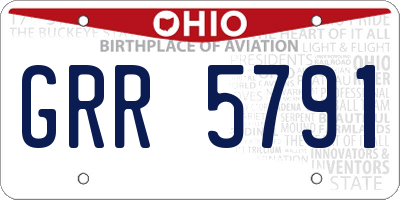 OH license plate GRR5791
