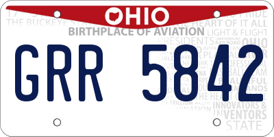 OH license plate GRR5842