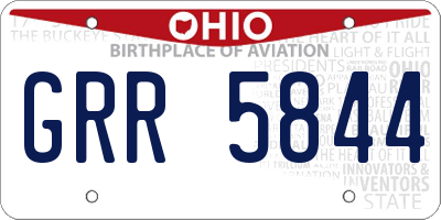 OH license plate GRR5844