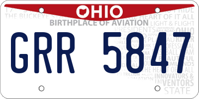 OH license plate GRR5847