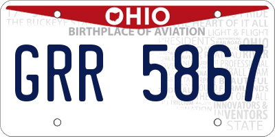 OH license plate GRR5867