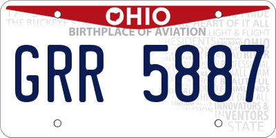 OH license plate GRR5887