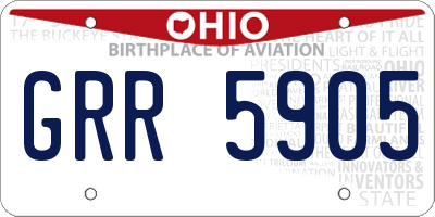 OH license plate GRR5905