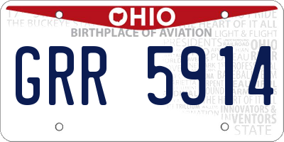 OH license plate GRR5914