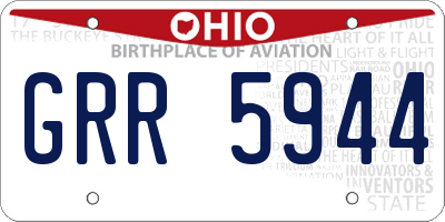 OH license plate GRR5944