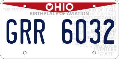 OH license plate GRR6032