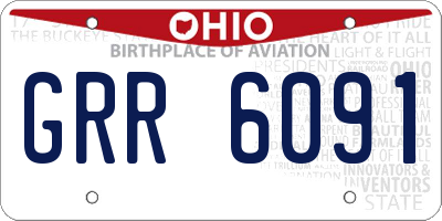 OH license plate GRR6091