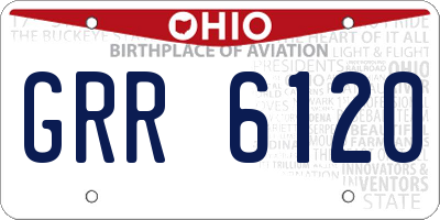 OH license plate GRR6120