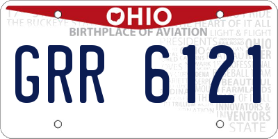 OH license plate GRR6121