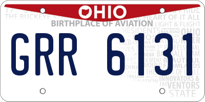 OH license plate GRR6131