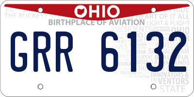 OH license plate GRR6132