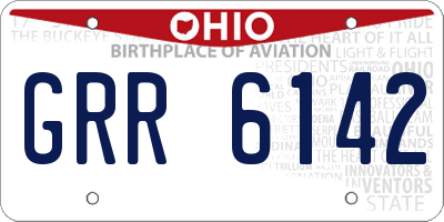 OH license plate GRR6142
