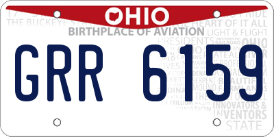 OH license plate GRR6159