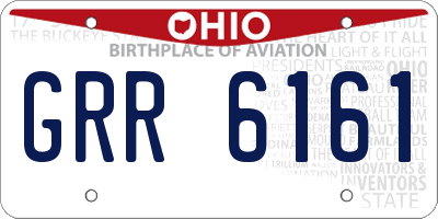 OH license plate GRR6161