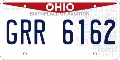 OH license plate GRR6162