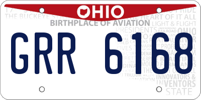 OH license plate GRR6168