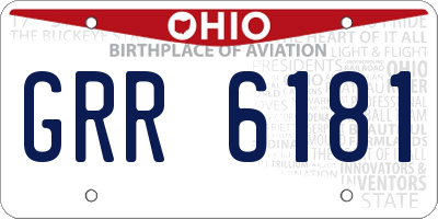 OH license plate GRR6181