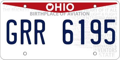 OH license plate GRR6195