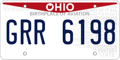 OH license plate GRR6198