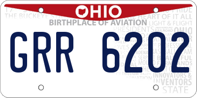OH license plate GRR6202