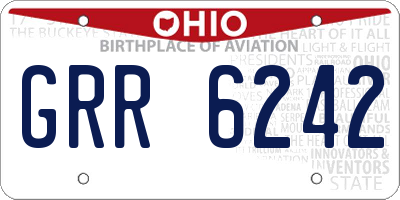 OH license plate GRR6242