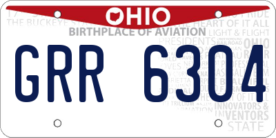 OH license plate GRR6304