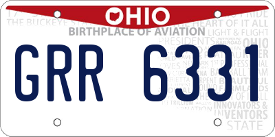 OH license plate GRR6331