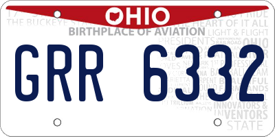 OH license plate GRR6332