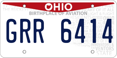 OH license plate GRR6414