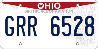 OH license plate GRR6528