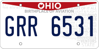 OH license plate GRR6531
